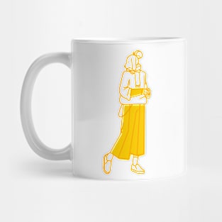 walking girl Mug